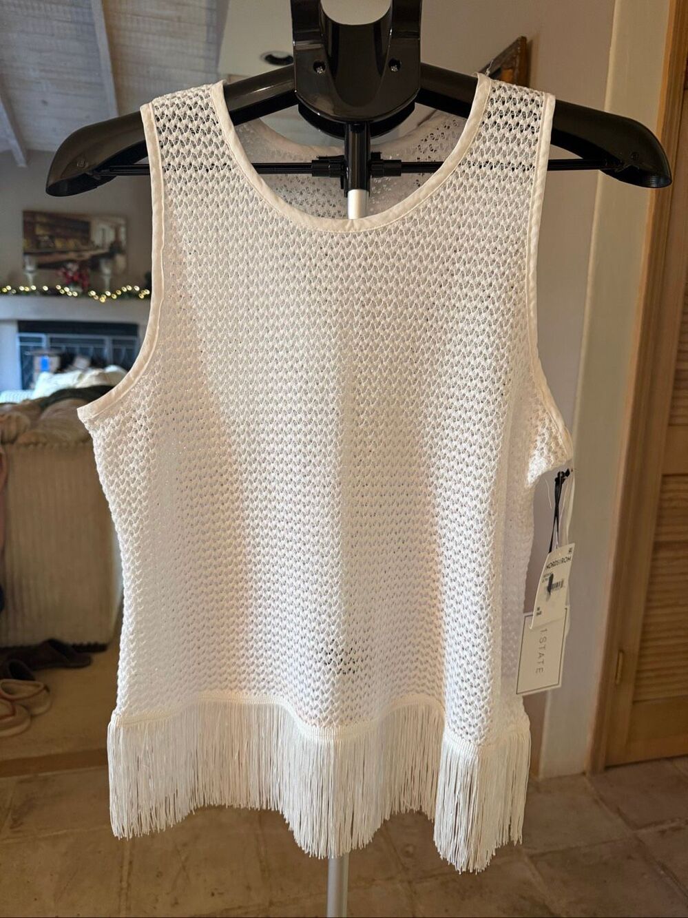 NWT 1State crochet and fringe top
